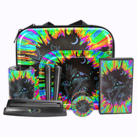 Kit pour fumer portable de luxe de qualité supérieure en gros ensemble de plateau roulant personnalisé avec broyeur ensemble de fumée boîte avec logo kit d'accessoires pour fumer