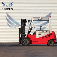 Chariot élévateur électrique NIMBUS, nouveau modèle, 4 tonnes, positionneur de fourches en option, siège amortisseur, chariot élévateur électrique pour transfert de marchandises