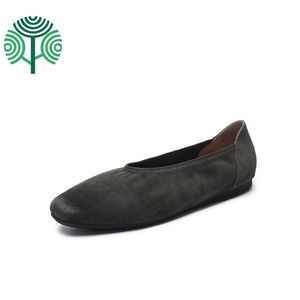 Mocassins plats pour femmes en cuir de suède d'agneau et cuir de porc, chaussures de bureau formelles, faible MOQ, personnalisation du logo, fabrication sur mesure - Product Image 1