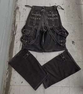 Pantalones Largos Casuales Negros <span class=keywords><strong>de</strong></span> Estilo Hip-hop Punk Gótico para Hombre, <span class=keywords><strong>con</strong></span> Cadenas, Se Pueden Personalizar <span class=keywords><strong>con</strong></span> tus Imágenes - Product Image 2