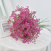 Bunga Baby Breath Plastik Buatan Tiruan Simulasi Tinggi Gypsophila Batang Bunga Buatan Tangan untuk Dekorasi Vas Pernikahan