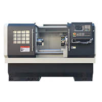 Tour CNC horizontal automatique de précision moyenne, structure à banc plat, pour tournage de métaux, commande FANUC, broche simple