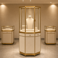 Vitrines de présentation de bijoux haut de gamme pour les magasins de détail |   Éclairage LED étanche |   Vitrines de présentation de bijoux de luxe autoportantes