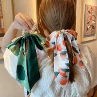 Soldes d'hiver : Bandeau foulard nœud perlé, Élastiques à cheveux fleuris pour femmes, Chouchous pour filles, Élastiques à cheveux pour enfants