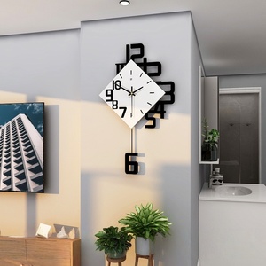 Horloge murale en bois carrée de grande taille avec <span class=keywords><strong>pendule</strong></span>, décoration murale pour chambre à coucher, salon, <span class=keywords><strong>cuisine</strong></span>, maison - Product Image 1