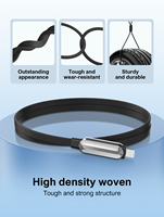 LDNIO LC25 1,2 m Cable de carga súper rápida múltiple 4 en 1 Cable de datos múltiples 100W Tipo-C Cable de datos de carga rápida para teléfono móvil