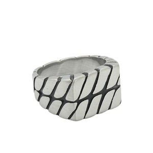 European American Style Titanium Steel <b>Ring</b> Geometric Retro Men's Punk Stainless Steel Rectangular Chain <b>Ring</b> 280625 - Product Image 5