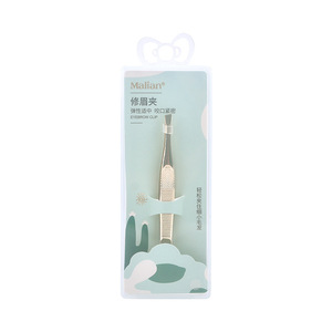 Pinzas para cejas doradas <span class=keywords><strong>de</strong></span> acero inoxidable <span class=keywords><strong>de</strong></span> precisión personalizadas al por mayor, pinzas <span class=keywords><strong>de</strong></span> recorte <span class=keywords><strong>de</strong></span> estilo biselado plano único, pestañas <span class=keywords><strong>de</strong></span> Punta puntiaguda - Product Image 2