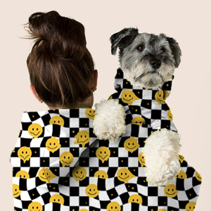 조이메이 맞춤 로고 디자이너 패셔너블 강아지 후드티 편안한 면 소재 반려동물 의류 보호자 후드 스웨트셔츠 세트 - Product Image 5