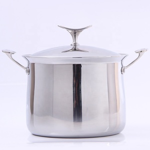 Casserole à large bord d'usine OEM Marmite à induction Marmite à soupe 3 plis Marmite à trois plis en acier inoxydable 304 - Product Image 3