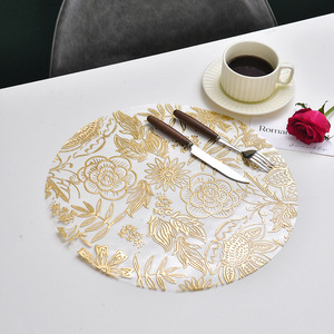 Trasparente fiore PVC plastica 1.5mm di spessore riutilizzabile impermeabile isolamento termico moderno Design tovaglietta tavolo tovaglietta Cross-border - Product Image 6