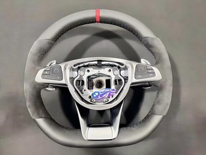 Volant en cuir personnalisé avec affichage LED en fibre de carbone pour <span class=keywords><strong>Mercedes</strong></span>-Benz W204 W205 Série <span class=keywords><strong>AMG</strong></span>, pour <span class=keywords><strong>AMG</strong></span> GT <span class=keywords><strong>63</strong></span> 2016 - Product Image 6