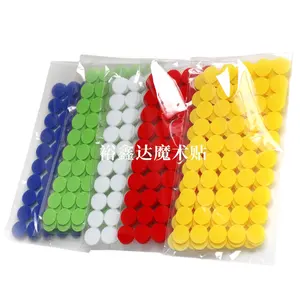 20mm Heat Resistant Adhesive Hook And Loop Coins Sticky Round Hook And Loop Dots