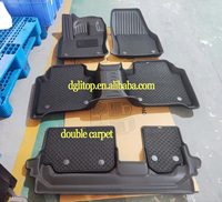 Tapis de sol de voiture 3D TPE antidérapants de haute qualité, ensemble complet, tapis de coffre pour Skoda Kodiaq (7 places) 2017-2025, tapis de coffre double couche