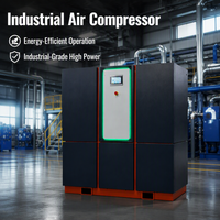 Compresseur d'air à vis rotatif 15 kW 6 bars avec réservoir intégré, unité stationnaire écoénergétique pour le traitement de l'eau