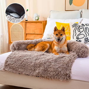Dog Mats Detachable Dog Cushion Cover Pets Sofa Bed Winter Warm Plush Cat Nest Kennel <b>Blanket</b> Washable Matress Pads for Dogs - Product Image 2