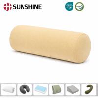Oreiller ergonomique cylindrique en mousse à mémoire de forme, doux pour la peau, avec soutien cervical, personnalisé, directement de l'usine, pour l'export.