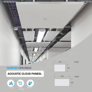 Pannelli Acustici Fonoassorbenti Leggeri 1200x1200 a Sospensione per Decorazione Ospedaliera e Isolamento Acustico - Product Image 2