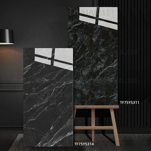 60x60 80x80 60x120 75x150 90x180 màu đen và vàng trắng đánh bóng sứ tráng men sàn đá cẩm thạch ốp tường - Product Image 6