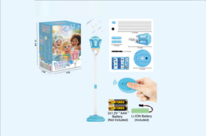 Macchina per <span class=keywords><strong>Bolle</strong></span> di Sapone LED Unisex a Forma di Lampione da Giardino, Elettrica, in Plastica, Include Batteria, per Feste all'Aperto, Regalo per Bambini - Product Image 6