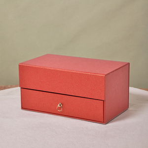 Tùy chỉnh cao cấp sang trọng hai lớp ngăn kéo đồ trang sức Hộp quà tặng bao bì các tông với ngăn cho đám cưới/Bridal/bán lẻ hiển thị - Product Image 2