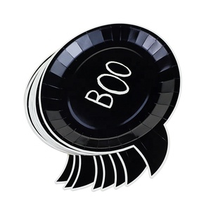BECOL Offre Spéciale ensemble de vaisselle de noël écologique personnalisé imprimé incrusté symbole assiettes en papier jetables pour dîner pour la fête - Product Image 5