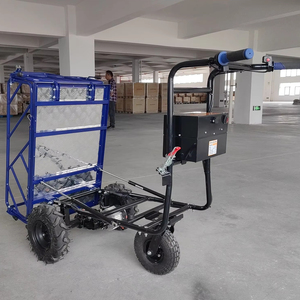 Mini-dumper <span class=keywords><strong>électrique</strong></span>, <span class=keywords><strong>brouette</strong></span> à roues, chargeur frontal, chargeuse sur pneus, moteur Kohler, construction en acier, couleur verte, capacité de 350 kg/770 lb - Product Image 2