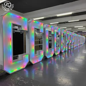 Rgb With Lights DIY 4 Feet Numbers 5ft Standing Led Love Letter Black Marquee Letters 4ft