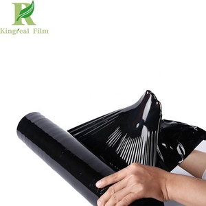 Waterproof Dustproof Pallet Wrap Black <strong>Stretch</strong> <strong>Film</strong> for Packaging Moving