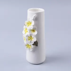 Vaso de flores de cerâmica artesanal 3d, de alta qualidade, feito à mão, com logotipo personalizado para decoração da casa