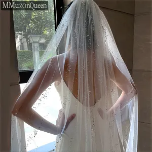 MZA01-S Elegant Sparking Veil Soft Handmade With Comb Hot Sale Cheap Bridal Bachelorette Party Wedding Accessories