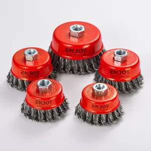 Hot Popular Stainless Steel Twisted Knotted Grinder Wire Cup Brush For Polishing