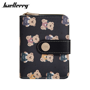 กระเป๋าสตางค์ใบเล็กสำหรับผู้หญิง Baellerry ลายการ์ตูนหมี กระเป๋าใส่เหรียญแบบซิป ใช้ได้ทุกวัน - Product Image 5