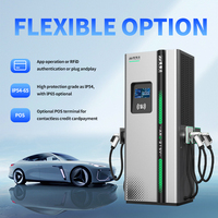 Nouvelle station de charge 120KW DC EV avec système de paiement POS prise à trois pistolets normes CCS et CHAdeMO IP54 pour un usage domestique