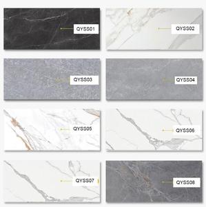 Plans de <span class=keywords><strong>travail</strong></span> modernes en pierre frittée, blancs, pour meubles de salle de bain et cuisines, en <span class=keywords><strong>marbre</strong></span> d'Italie Calacatta Noir Gris Water - Product Image 3