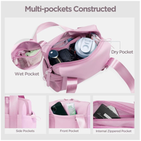 Sac de sport décontracté à bandoulière, multifonctionnel, imperméable en PU, avec séparation sec/humide, unisexe, sac à main de voyage, sac fourre-tout