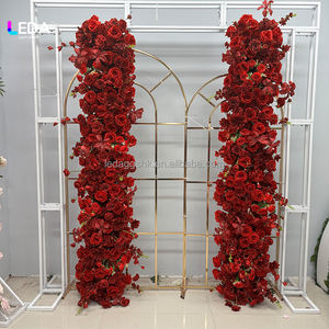 Camino de Mesa con Rosas Rojas Personalizadas LEDA para Bodas y Eventos, Flores Artificiales Hechas a Mano, Fondo Suave para el Día de San Valentín - Product Image 5