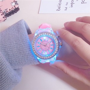 Rhinestone LED Analog Sport Multicolour Light WristWatch <strong>Flash</strong> <strong>Watch</strong> Personality Students Lovers Jellies Unisex Luminous <strong>Watches</strong> - Product Image 6