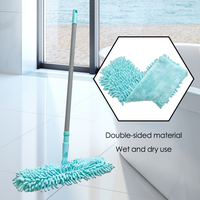 Balai serpillère magique Double face en microfibre, pour le nettoyage des sols