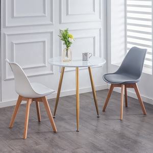 Sedia da Pranzo in Plastica con Gambe in Legno, Arredamento per Casa, Sedia Bianca in PP, Chaises Salle à Manger, Cadeiras De Jantar - Product Image 3