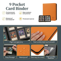 Classeur Premium pour Cartes à Collectionner à Grain Croisé, 9 Poches, 360 Emplacements, Album Zippé Anti-Rayures, Dossier Professionnel pour Collectionneur