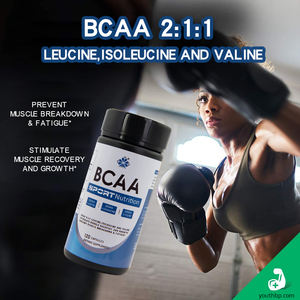 อาหารเสริมสำหรับการเจริญเติบโตของกล้ามเนื้อที่ดีที่สุด บีซีเอเอ สูตร 2:1:1 แอล-ลีวีน แอล-ไอโซลีวีน แอล-วาลีน 120 แคปซูล ISO - Product Image 2