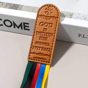 Customizable New PU Leather Bible Ribbon <strong>Bookmark</strong> Colorful Page Markers <strong>Cool</strong> <strong>Bookmarks</strong> for Gifts - Product Image 1