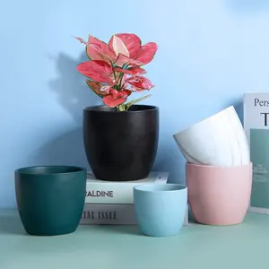 Mini vasos de cerâmica para área interna, atacado, branco, suculentas de cerâmica, pequenos vasos de flores