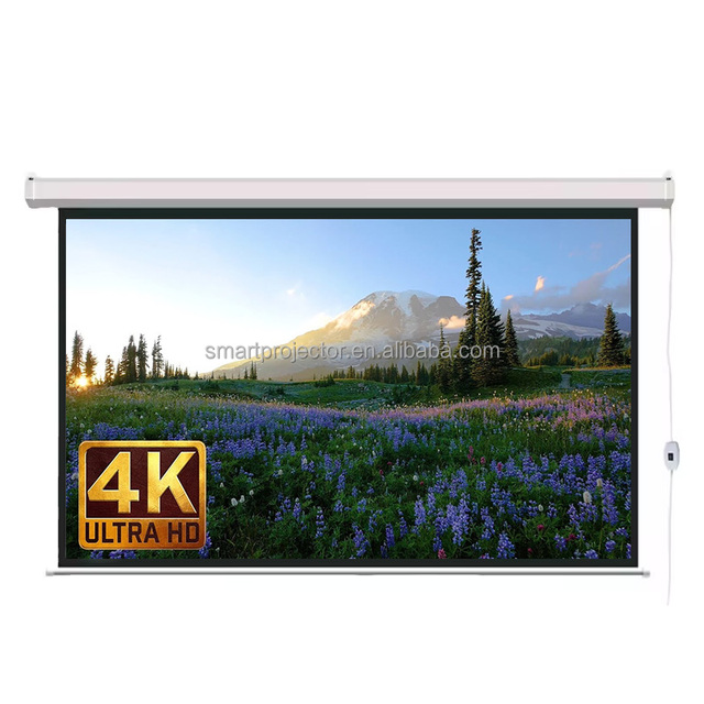 Customized 72 84 100 120 150 Inch Home Theater Projector Screens 4K HD ALR Motorized Projector Screen