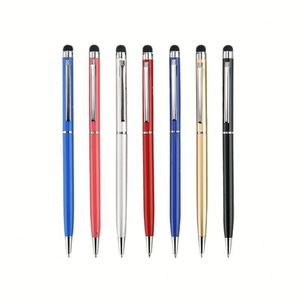 Slim Aluminum Sports Logo for Stylus Ballpoint 1.0Mm Writing Width Soft Rubber Touch Screen Metal Twist Promotional Ball <b>Pen</b> - Product Image 1