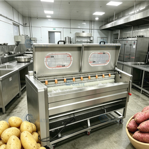 Máquina Comercial Automática Eléctrica Industrial para Limpieza, Pelado y Corte de Yuca, Cebolla y Patata, con Función de Pelador de Piel - Product Image 1