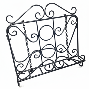 Nouvellement conception en fer forgé en métal livre support supports couleur noire pour bureau à domicile salon décoration livre support - Product Image 1