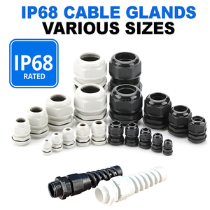 Prensaestopas Impermeable M8 M12 M16 M20 M25 M32 M40 de Plástico Negro con Junta Sellada de Nylon IP68, Conector de Nylon Blanco/Negro para Fijación de Cables - Product Image 5