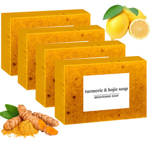 <span class=keywords><strong>Savon</strong></span> Éclaircissant Bio Nettoyant en Profondeur à l'Acide Kojique, Barre Corporelle Naturelle aux Herbes, <span class=keywords><strong>Savon</strong></span> Artisanal Éclaircissant <span class=keywords><strong>Visage</strong></span> au Citron et Curcuma - Product Image 1